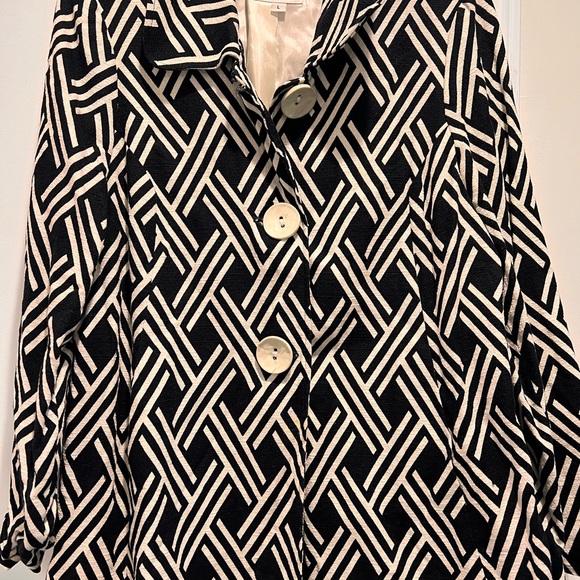 3 Sisters Jackets & Blazers - 3 Sisters Black and White Patterned Jacket